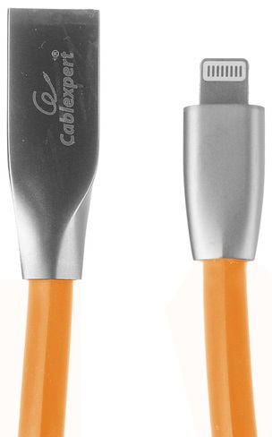 

Кабель Cablexpert CC-G-APUSB01O-1M для Apple, AM/Lightning, серия Gold, длина 1м, оранжевый, блистер, CC-G-APUSB01O-1M