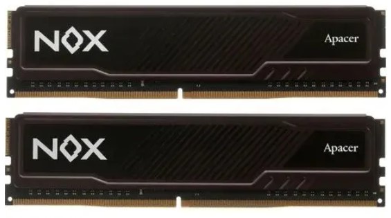 

Модуль памяти DDR4 16GB (2*8GB) Apacer AH4U16G32C28YMBAA-2 NOX PC4-25600 3200MHz CL16 радиатор 1.35V RTL, AH4U16G32C28YMBAA-2