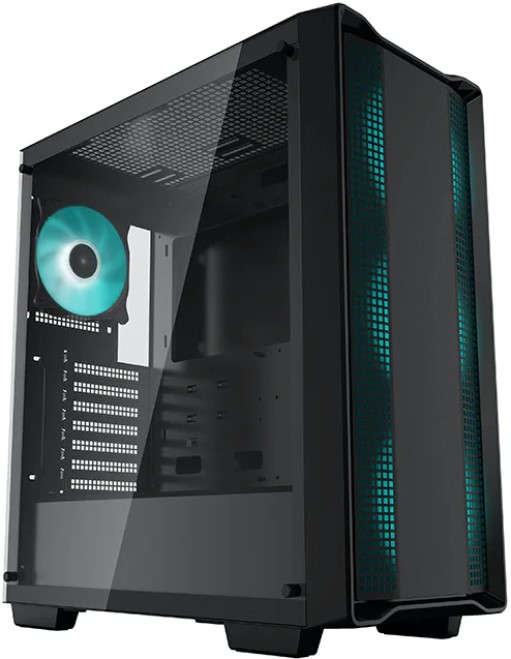 

Корпус ATX Deepcool CC560 без БП, боковое окно (закаленное стекло), 3*120мм LED, 120мм LED, черный, CC560