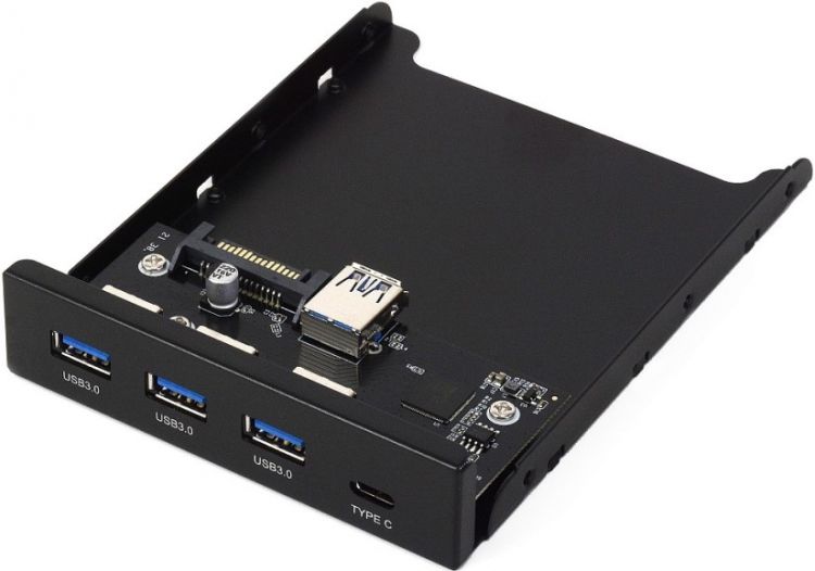 

Панель Crown CM-CP3.5U33C1 CM000003531 для внешнего отсека 3.5", 3*USB 3.0, USB Type-C, CM-CP3.5U33C1