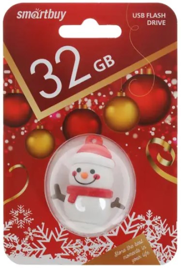 

Накопитель USB 2.0 32GB SmartBuy SB32GBSnowP Wild series Снеговик Snow Paul, SB32GBSnowP