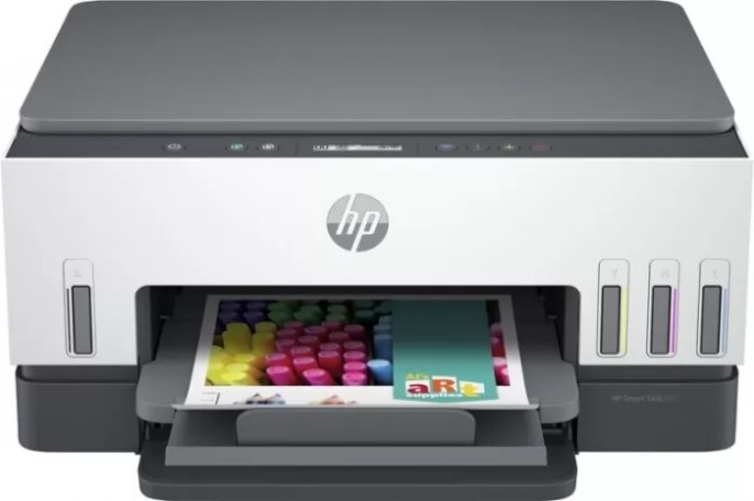 МФУ струйное цветное HP Smart Tank 670 УЦЕНЕННЫЙ) A4 12(7ppm), duplex, dual-band Wi-Fi, tray 150, СНПЧ