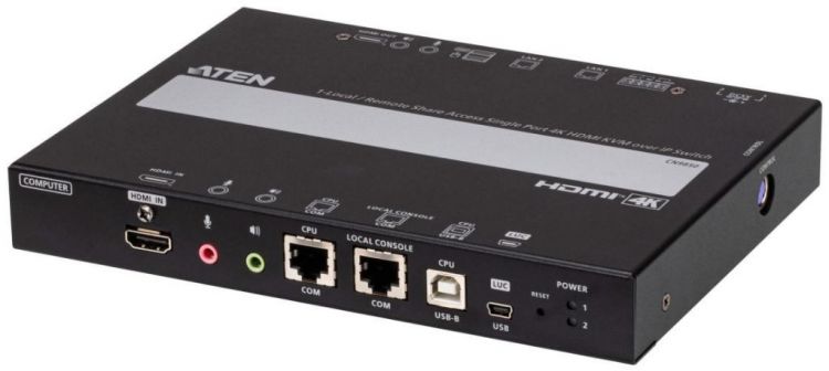 

Удлинитель Aten CN9850-AT-G IP KVM шлюз/extender, KVM+RS232+AUDIO HDMI+USB, управл. по IP, Rackmount/Desktop, 2x10/100/1000 Base-T, с KVM-шнуром USB 1, CN9850-AT-G