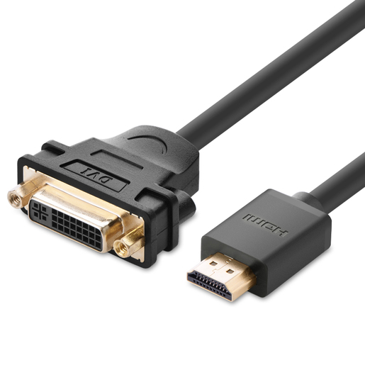 

Кабель-адаптер UGREEN 20136_ HDMI Male/DVI Female, 22cm, black, 20136_