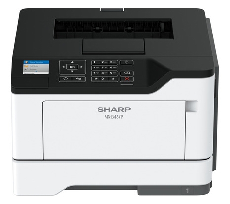 Принтер лазерный черно-белый Sharp MXB467PEU A4-44 стр/мин сетевой, кассета на 234 листа, дуплекс, стартовый тонер-картридж (на 5 000 отпечатков), бло
