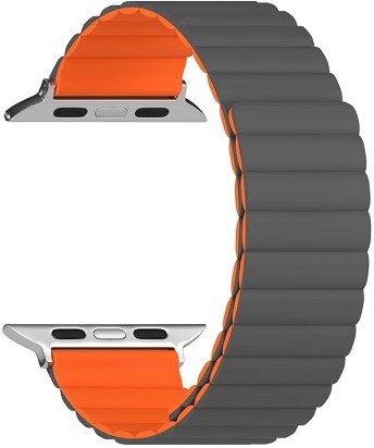 

Ремешок на руку Lyambda ACRUX DSJ-30-40-GO силиконовый для Apple Watch 38/40/41 mm grey/orange, ACRUX