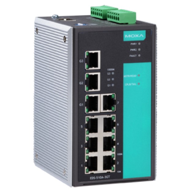 

Коммутатор управляемый MOXA EDS-510A-3GT-T 7x10/100BaseT(X) ports, 3x10/100/1000BaseT(X) ports, EDS-510A-3GT-T