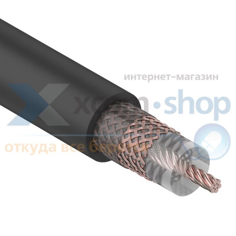 Кабель Rexant 01-2041 RG-213, (96%), 50 Ом, 100м., черный, кабель rexant 01 2204 rg 6u 64% 75 ом 305м outdoor
