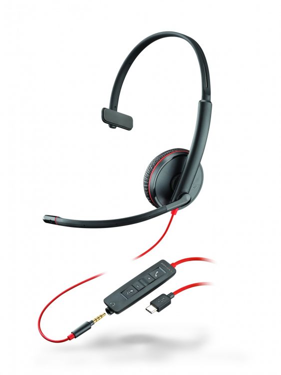 

Гарнитура Plantronics BlackWire C5210-C Mono (USB Type-C / Jack 3.5мм) (207587-01), BlackWire C5210-C