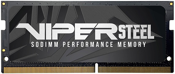Модуль памяти SODIMM DDR4 8GB Patriot PVS48G300C8S Viper Steel PC4-24000 3000MHz CL18 260-pin XMP 1.25V RTL - фото 1