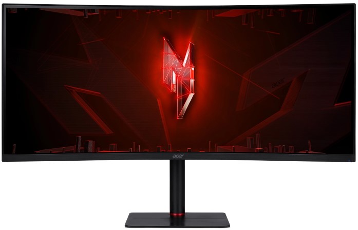 Монитор 34" Acer XV345CURV3bmiphuzx UM.CX5EE.301 black, 3440x1440, 1/0,5ms, 300cd, 180Hz, 21:9, Curved 1000R, HDMI, DP, Type-C, 2*USB 2.0, USB-B, SPK