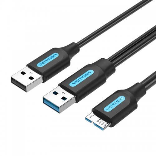 

Кабель интерфейсный Vention CQPBF USB 3.0 AM/micro B, USB 2.0 AM - 1м, CQPBF