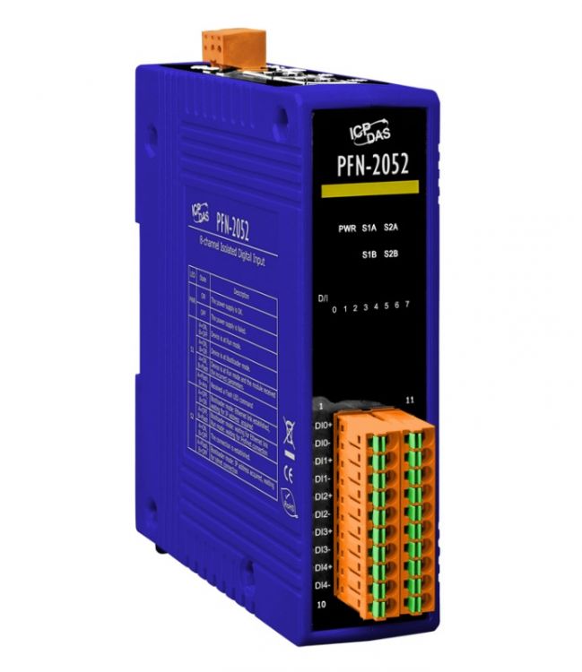 

Модуль ICP DAS PFN-2052 CR PROFINET I/O Module (Isolated 8-ch DI) (RoHS), PFN-2052 CR