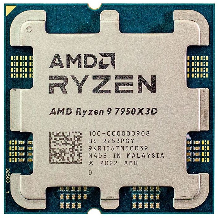 Процессор AMD RYZEN X16 7950X3D 100-000000908 Zen 4 16C/32T 4.2-5.7 GHz (AM5, L3 128MB, 5nm, 120W TDP) OEM