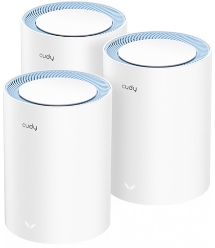 

Роутер Cudy M1200(3-Pack) AC1200 Wi-Fi Mesh Solution, Chipset MediaTek, Dual-Band, 867Mbps at 5GHz + 300Mbps at 2.4GHz, 802.11ac/a/b/g/n, 2 Fast Ether, M1200(3-Pack)