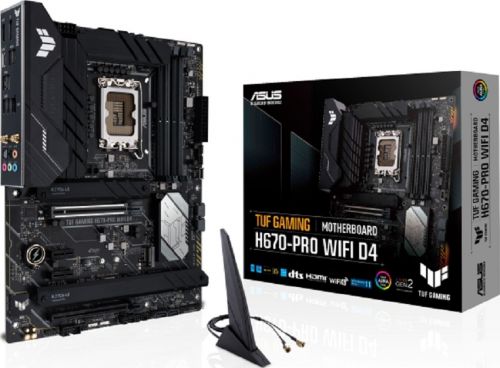 Материнская плата ATX ASUS TUF GAMING H670-PRO WIFI D4 90MB1900-M0EAY0 (LGA1700, H670, 4*DDR4(5333),