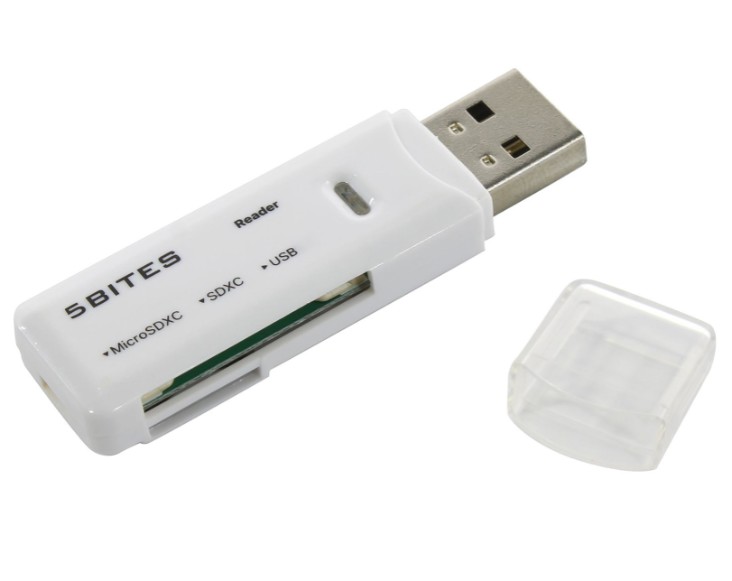 

Карт-ридер 5bites RE3-200WH USB3.0, SD, TF, USB PLUG, white, RE3-200WH