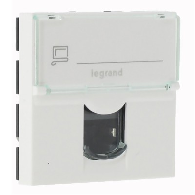 

Розетка Legrand 076554 - Программа Mosaic - 1хRJ45, категория 5е, UTP, 2 модуля, белая, 076554