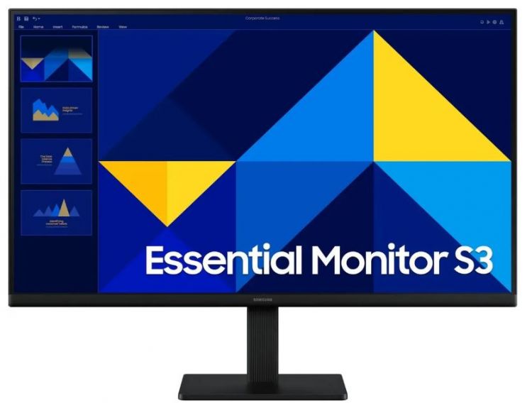 

Монитор 27" Samsung Essential S3 S30GD S27D300GAI 1920x1080 LED, 16:9, IPS, 250cd, 1000:1, 5ms, 178/178, D-Sub, HDMI, 100Hz, Tilt, VESA, black, Essential S3 S30GD S27D300GAI