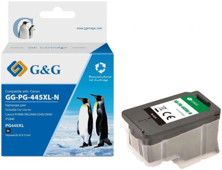 

Картридж G&G GG-PG-445XL-N струйный черный (15мл) для Canon PIXMA MG3040/2545S/2440/2940/2540/2540S;iP2840;MX494;TS204/3140/3440;TR4540/3340/4640, GG-PG-445XL-N