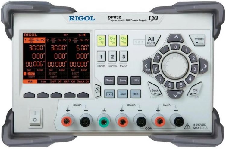 

Источник питания Rigol DP832 программируемый 195W, 3CH(30V/3A || 30V/3A,5V/3A),10mV/10mA resolution. Ripple<350uV, DP832