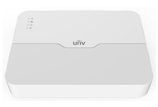 Видеорегистратор UNIVIEW NVR301-16LX-P8 IP 16-ти канальный 4K с 8 PoE портами; входящий поток на запись до 80Мбит/с