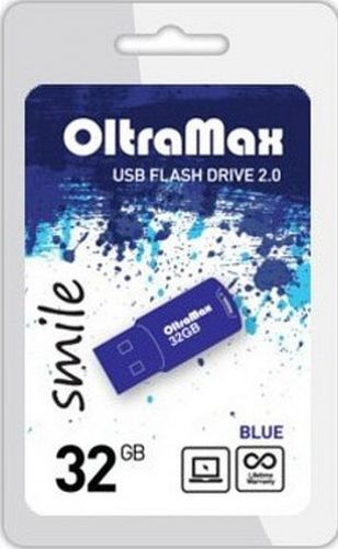 

Накопитель USB 2.0 32GB OltraMax OM 032GB Smile Bl, OM 032GB Smile Bl