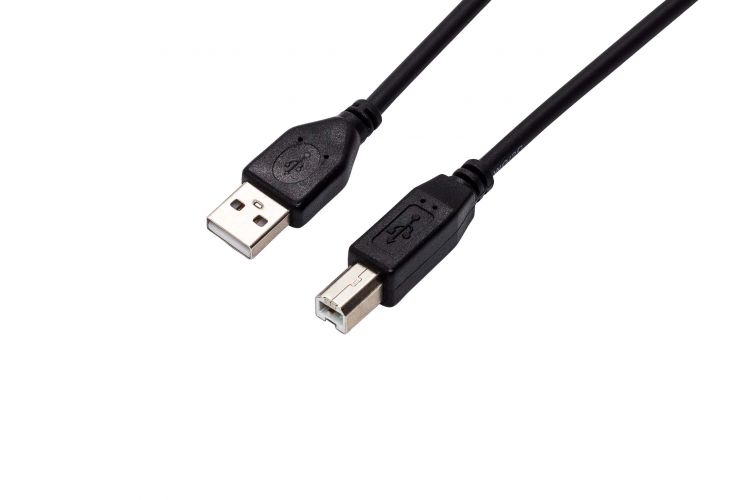 Кабель интерфейсный USB 2.0 Filum FL-CPro-U2-AM-BM-1M 1 м., черный, разъемы: USB A male-USB B male, пакет