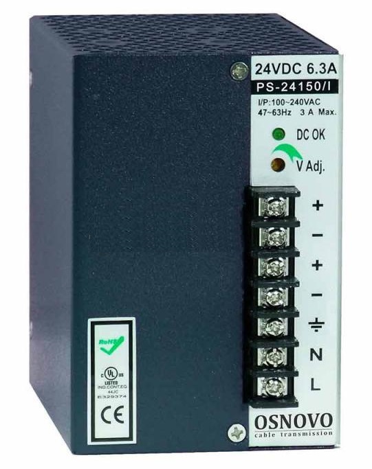 

Блок питания OSNOVO PS-24150/I промышленный. DC24V, 6,3A (150W). Диапазон входных напряжений: AC100-240V. КПД: 82%. Регулировка выходного напряжения в, PS-24150/I