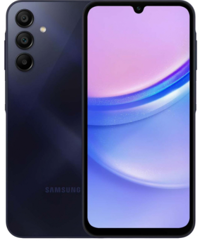 Смартфон Samsung Galaxy A15 8/256GB SM-A155MZKIBVO темно-синий моноблок 3G 4G 2Sim 6.5" 1080x2340 Android 14 50Mpix 802.11 a/b/g/n/ac NFC GPS GSM900/1