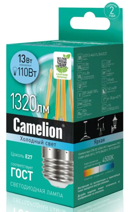 Camelion LED13-A60-FL/845/E27