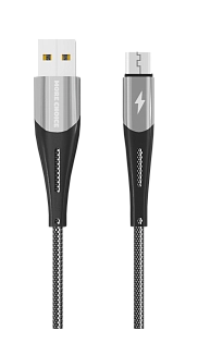 Кабель интерфейсный More Choice K41Sm Smart USB 3.0A для micro USB нейлон 1м Silver Black, цвет серебристый