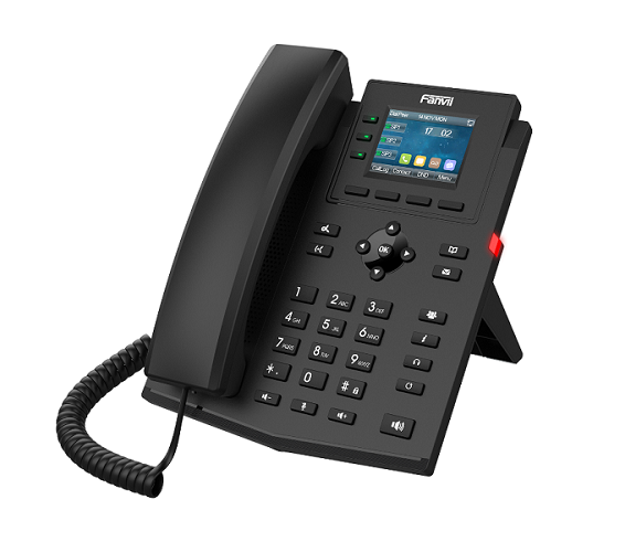 Телефон SIP Fanvil X303 2xEthernet 10/100,LCD 320x240,цветной дисплей 2,4, 4 аккаунта SIP,G722,Opus,Ipv-6,порт для гарнитуры,книга на 1000 записей,6-т