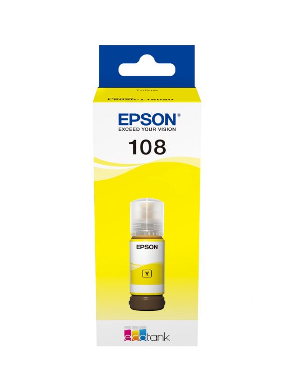 

Чернила Epson 108 EcoTank Ink C13T09C44A для Epson L8050/L18050, Yellow 70ml, 108 EcoTank Ink