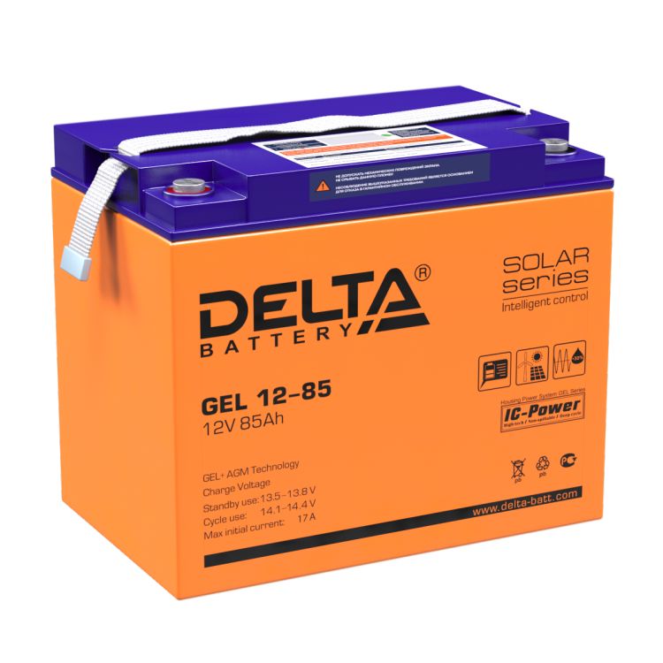 цена Батарея Delta GEL 12-85 аккумуляторная, 12В, 85Aч, 260х168х219