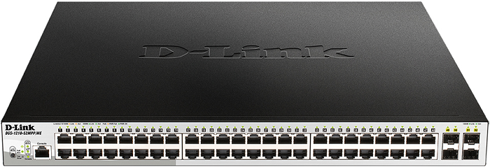 

Коммутатор управляемый D-link DGS-1210-52MPP/ME/B3A 48x10/100/1000Base-T PoE (PoE‑бюджет 740 Вт), 4x1000Base-X SFP, L2, DGS-1210-52MPP/ME/B3A