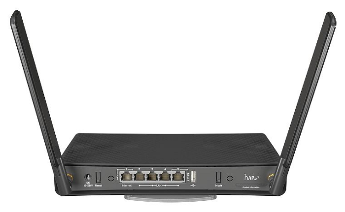 Маршрутизатор Mikrotik hAP ac³ RBD53iG-5HacD2HnD 716 MHz CPU, 256MB RAM, 5*LAN, (built-in 2.4Ghz 802.11b/g/n two chain, built-in 5Ghz 802.11ac two cha