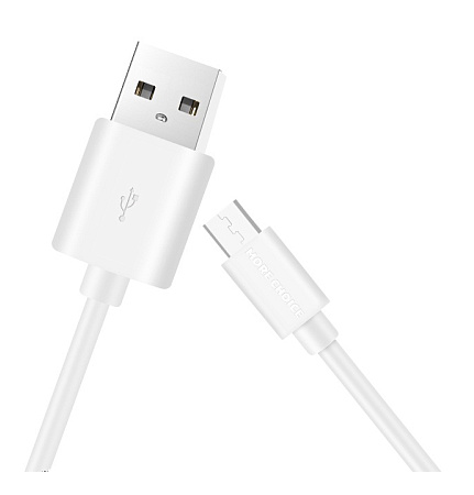 Кабель интерфейсный More Choice K13m USB 2.1A для micro USB TPE 1м White, цвет белый
