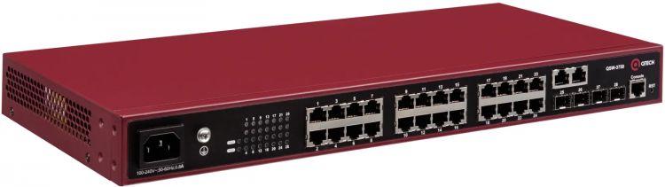 Коммутатор управляемый QTECH QSW-3750-28T-POE-AC-R L2 с поддержкой PoE 802.3af/at, 24 порта 10/100/1000BASE-T, 4 порта 100/1000BASE-X SFP, 4K VLAN, 16 24 port gigabit managed poe switch with 4 10g sfp ports support 802 3af at poe 1 console port 19 inch rack mount support l2 l2 features