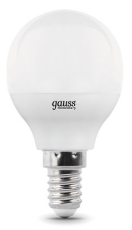 

Лампа светодиодная Gauss 105101107-D LED Globe-dim E14 7W 3000К диммируемая 1/10/100, 105101107-D