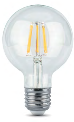 

Лампа светодиодная Gauss 105802106 LED Filament G95 E27 6W 630lm 2700K, 105802106