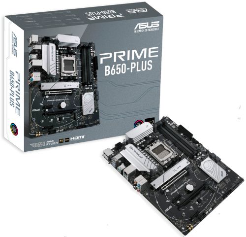 Материнская плата ATX ASUS PRIME B650-PLUS (AM5, AMD B650, 4*DDR5 (6400), 4*SATA 6G RAID, 2*M.2, 4*P