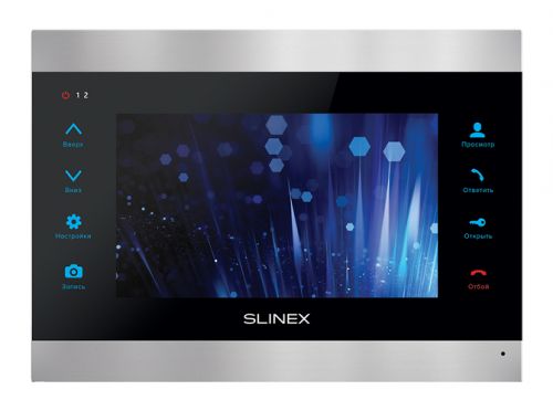 Видеодомофон Slinex SL-07IP Silver+Black цветной, TFT LCD 7" 16:9 (800×480), подключение 2-х вызывны