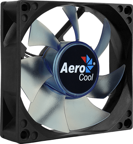 Вентилятор для корпуса AeroCool Motion 8 Blue-3P 80x80mm, 2000rpm, 25,3 dBA, 21.5 CFM, 3-pin 90gr LE