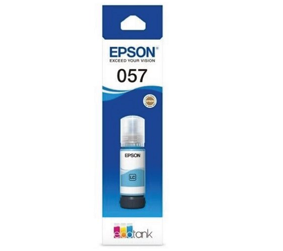 Картридж струйный Epson 057 EcoTank Ink C13T09D598 light Cyan 70ml - фото 1