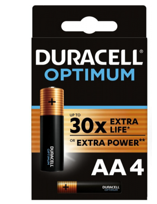 

Батарейка Duracell LR6 OPTIMUM 4шт блистер, AA, LR6 OPTIMUM