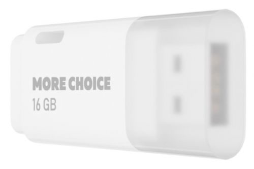 Накопитель USB 2.0 16GB More Choice MF16 White, цвет белый