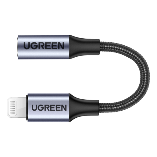 

Кабель интерфейсный UGREEN 30756 Lightning M/F aluminum shell, 10 см, черный, 30756