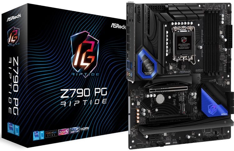 

Материнская плата ATX ASRock Z790 PG RIPTIDE (LGA1700, Z790, 4*DDR5 (6800), 8*SATA 6G RAID, 5*M.2, 3*PCIE, 2.5Glan, HDMI, Dp, USB Type-C, 6*USB 3.2, 2, Z790 PG RIPTIDE