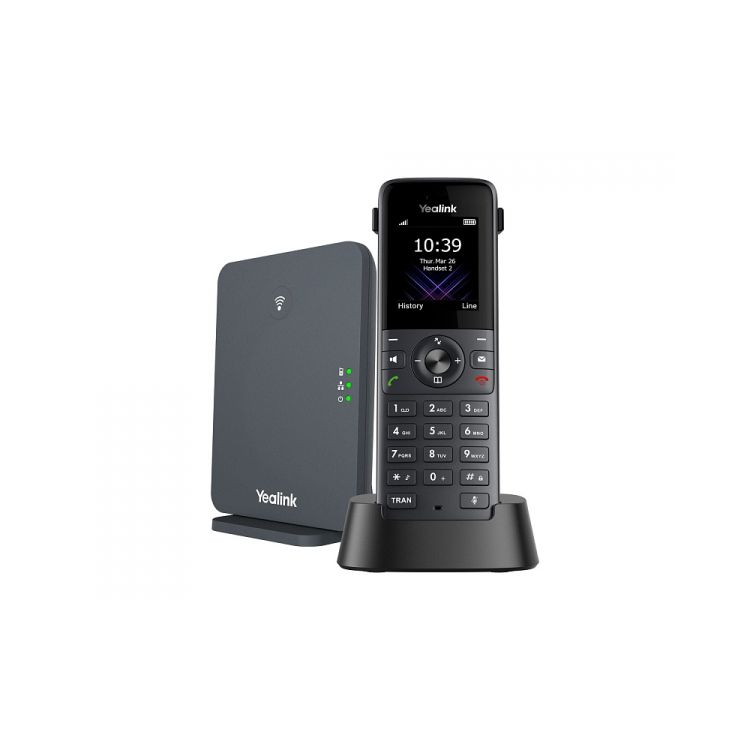 Телефон DECT Yealink W73P (база W70B+трубка W73H) до 10 SIP-аккаунтов, до 10 трубок на базу, до 20 одновременных вызовов